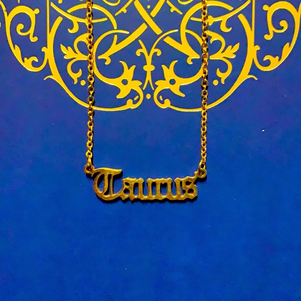 18K Gold PlatedTaurus Zodiac Pendant Necklace